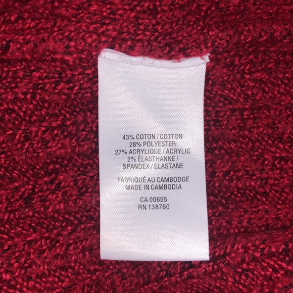 Red Reitmans Knit Mock Neck Sweater Tunic - Picture 5 of 5